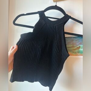 Brandy Melville Knit Halter Crop Top